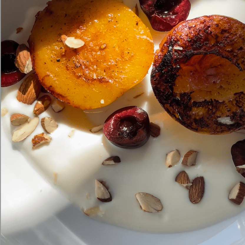 Grilled Nectarines and&nbsp;Cream